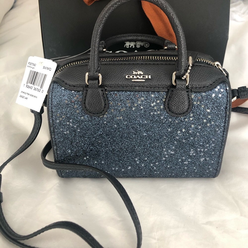 Coach Star glitter micro bag